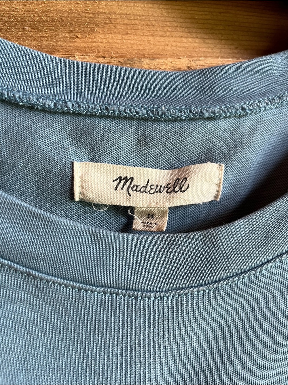 Madewell Blue Cinch-Side Muscle Tee - Picture 2 of 6